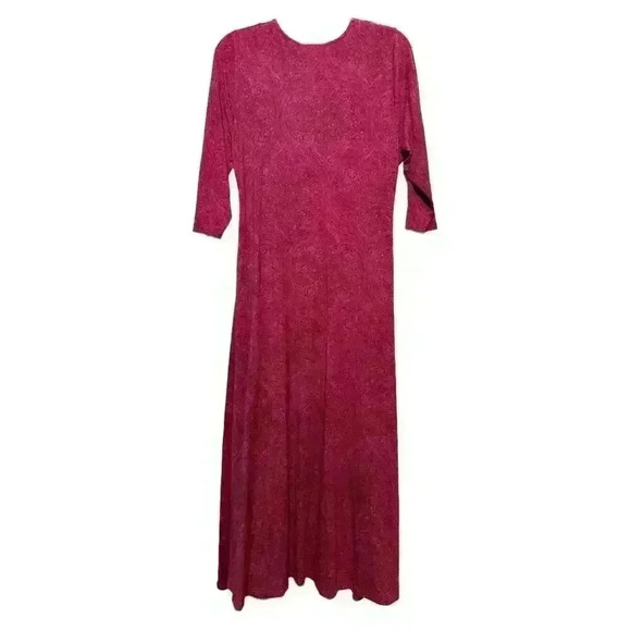 NWT Soft Surroundings Hyannis PXL Paisley Maxi Tapestry Dress 3/4 Sleeve V-Neck - Picture 4 of 11